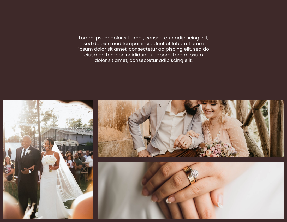 婚礼照相簿 模板。Forever Love Wedding Photo Book (由 Visual Paradigm Online 的婚礼照相簿软件制作)