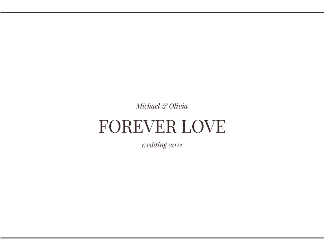 Wedding Photo Book template: Forever Love Wedding Photo Book (Created by Visual Paradigm Online's Wedding Photo Book maker)