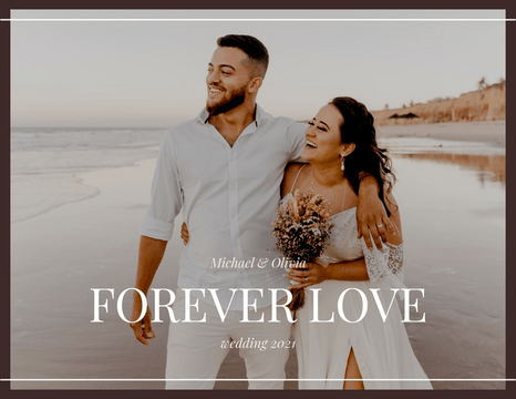 Wedding Photo Books template: Forever Love Wedding Photo Book (Created by Visual Paradigm Online's Wedding Photo Books maker)