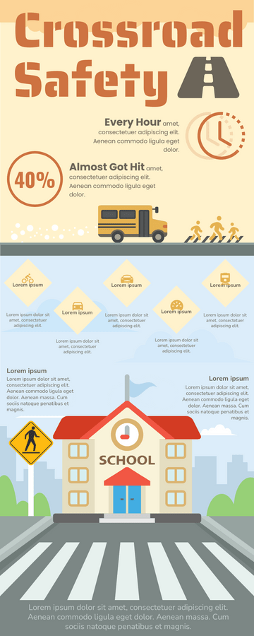 Infographic template: Infographic Of Crossroad Safety (Created by Visual Paradigm Online's Infographic maker)