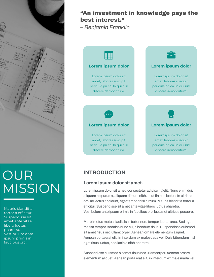 Report template: Simple Annual Reports (Created by InfoART's Report maker)