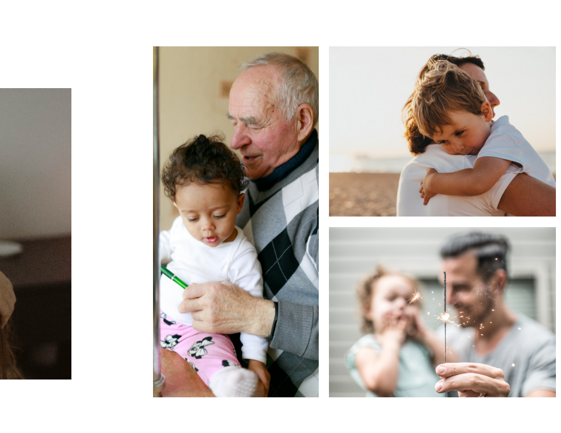 年度回顾照相簿 模板。Family Year in Review Photo Book (由 Visual Paradigm Online 的年度回顾照相簿软件制作)
