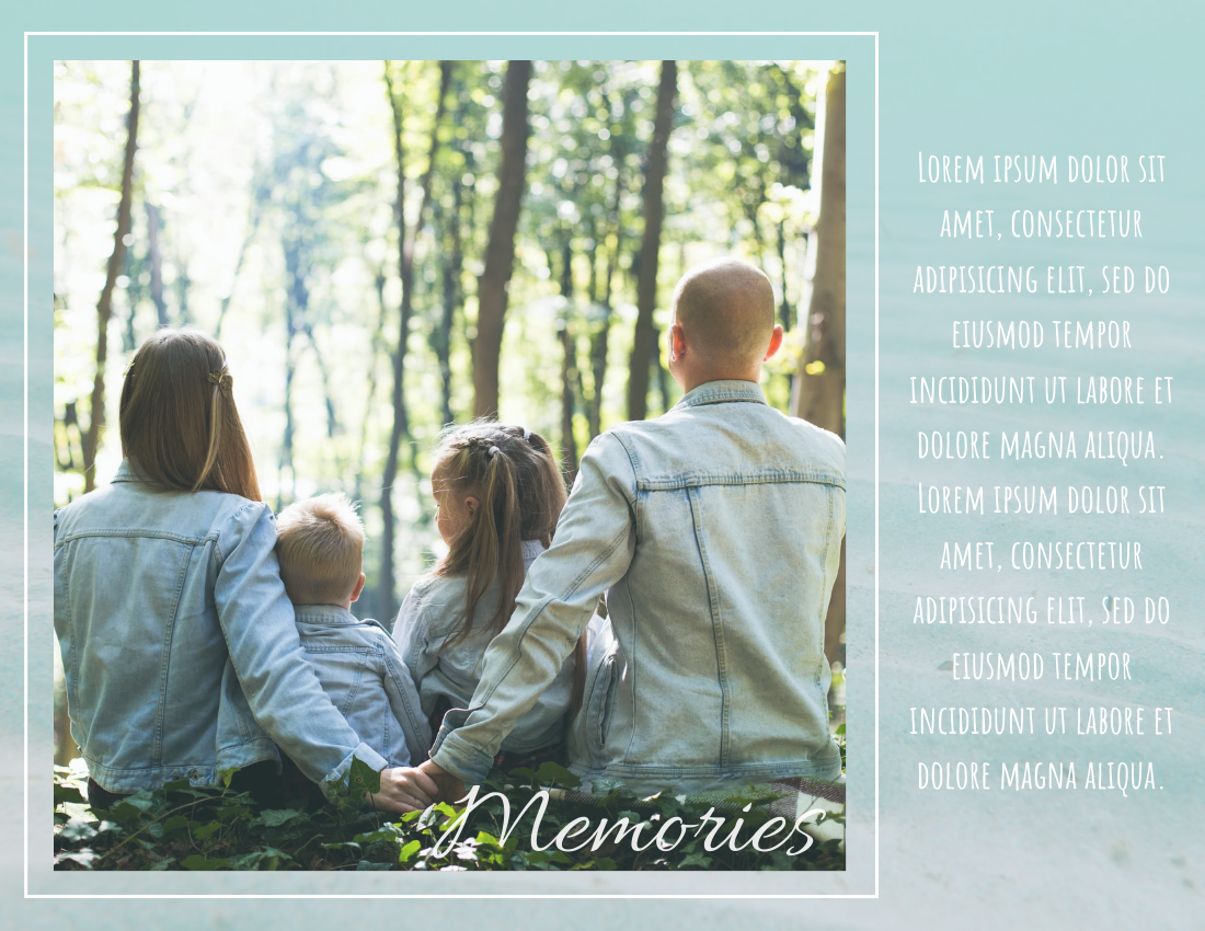 Family Photo Book template: Family Making Memories Photo Book (Created by Visual Paradigm Online's Family Photo Book maker)