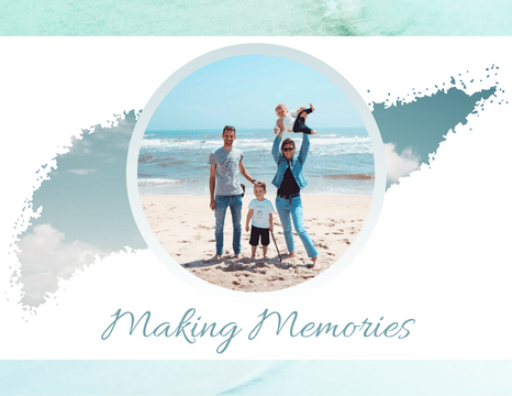 家庭照片簿 模板。Family Making Memories Photo Book (由 Visual Paradigm Online 的家庭照片簿软件制作)