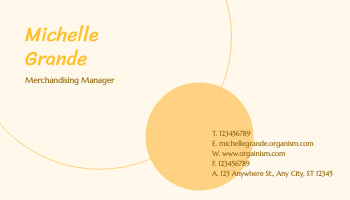 Business Card template: Organism Business Cards (Created by InfoART's Business Card maker)