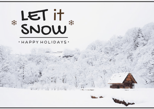 Postcard template: Let It Snow Postcard (Created by Visual Paradigm Online's Postcard maker)