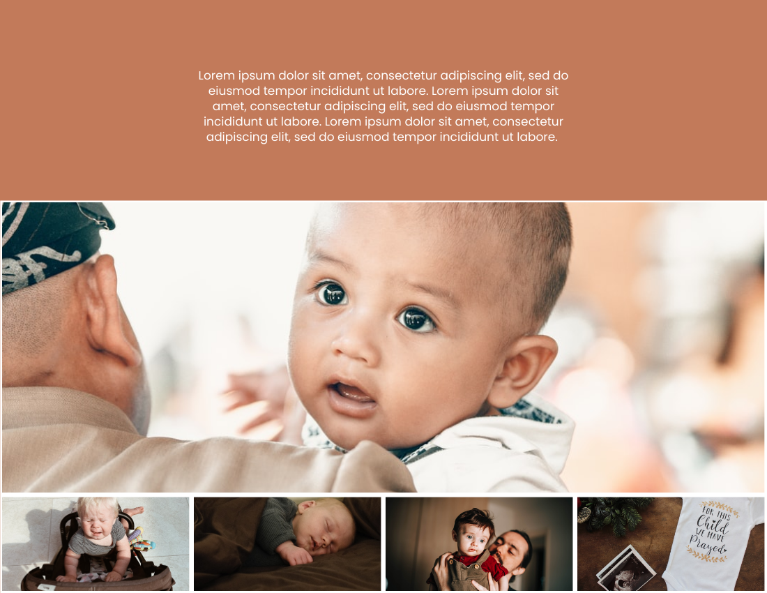 婴儿照相簿 模板。New Baby Girl Photo Book (由 Visual Paradigm Online 的婴儿照相簿软件制作)
