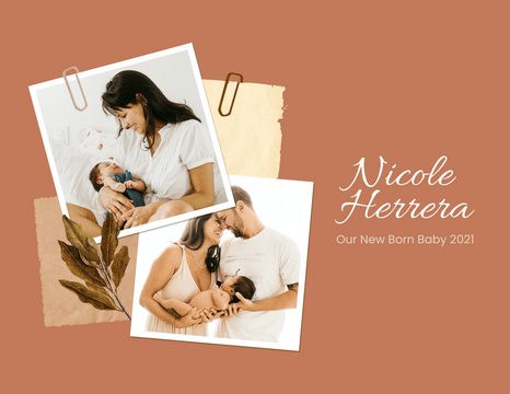 嬰兒照相簿 template: New Baby Girl Photo Book (Created by InfoART's  marker)
