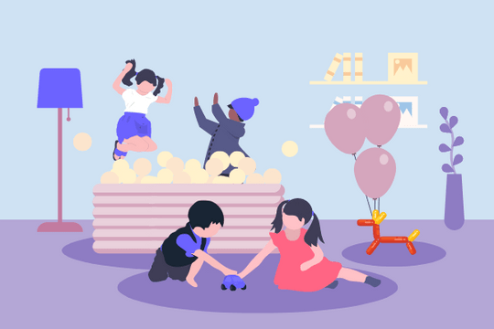 Home Illustrations template: Indoor Playground (Created by Visual Paradigm Online's Home Illustrations maker)