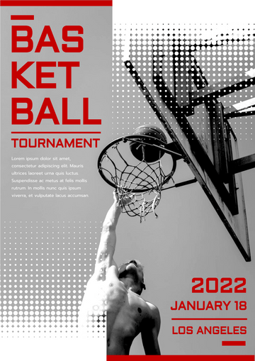 Editable posters template:Basketball Tournament 2022 Poster