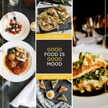 Instagram Post template: Good Food Good Mood Instagram Post (Created by InfoART's  marker)