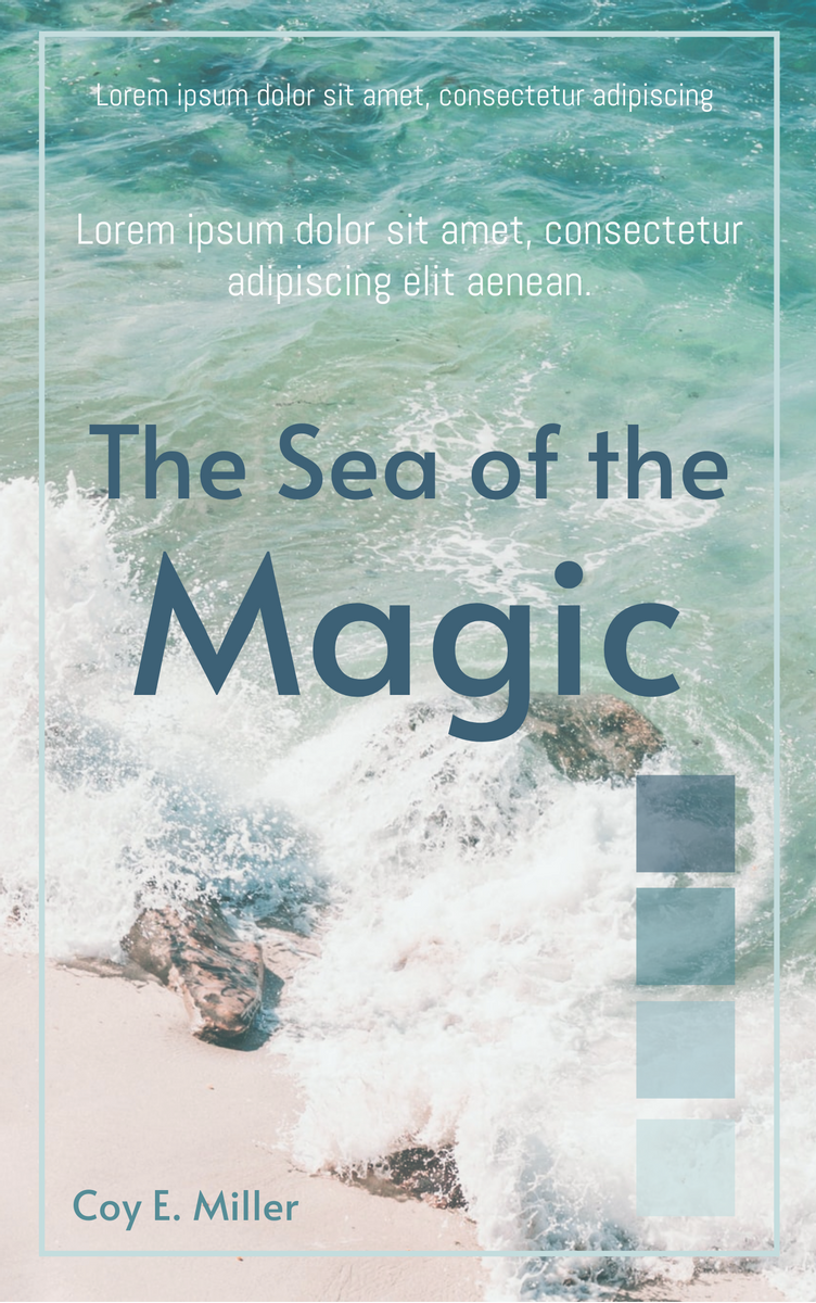 Book Cover template: The Sea of the Magic Book Cover (Created by InfoART's Book Cover maker)