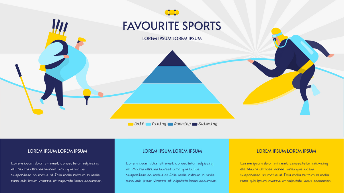 Pyramid Chart template: Favorite Sports Pyramid Chart (Created by Visual Paradigm Online's Pyramid Chart maker)