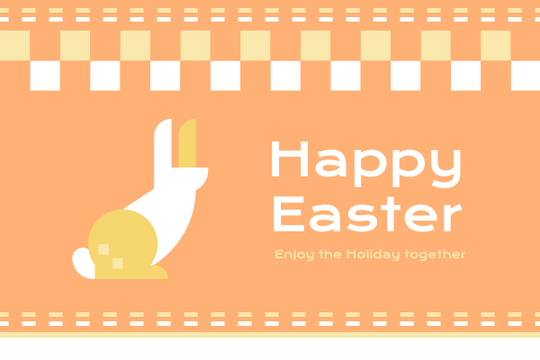 Editable greetingcards template:Happy Easter Rabbit Greeting Card