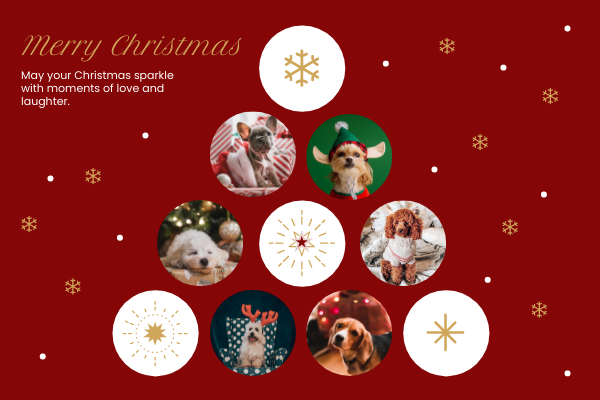 Greeting Card template: Christmas Tree Collage Greeting Card (Created by Visual Paradigm Online's Greeting Card maker)