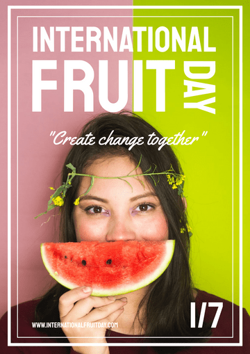 Editable posters template:International Fruit Day 2021 Poster