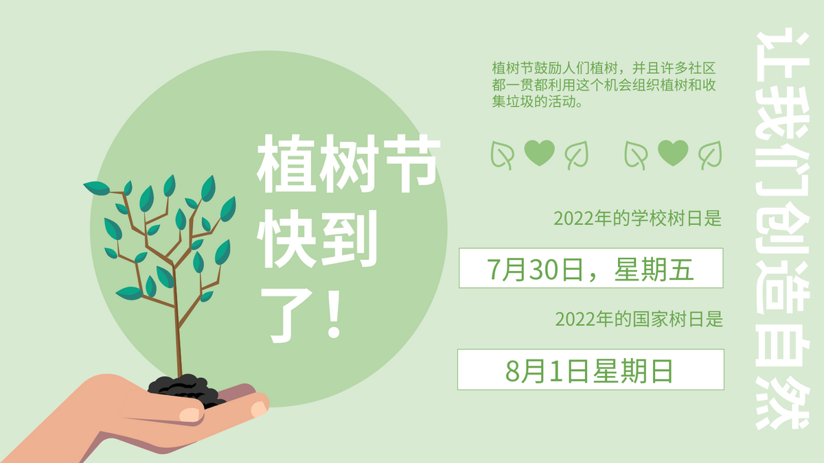 植树节资讯推特帖子