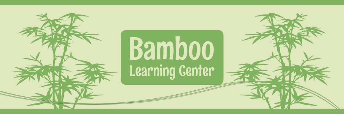Twitter Header template: Green Twitter Header With Bamboo Decoration (Created by InfoART's Twitter Header maker)