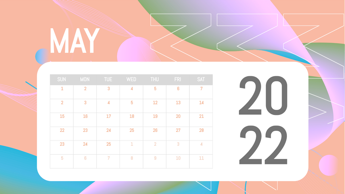 Calendar 模板。 Futuristic Calendar (由 Visual Paradigm Online 的Calendar軟件製作)