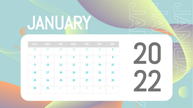 Calendar template: Futuristic Calendar (Created by InfoART's  marker)