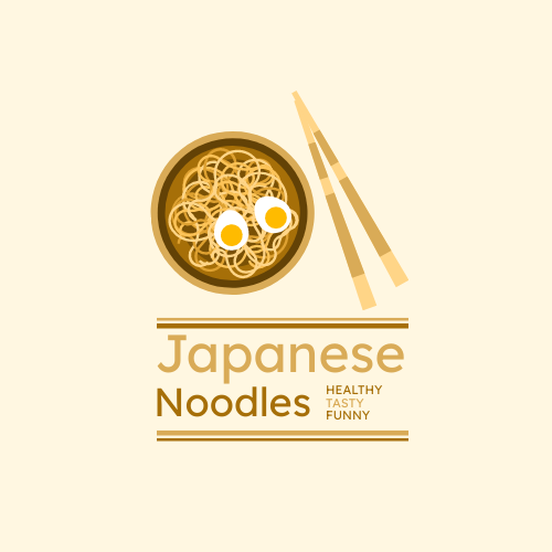 Japanese Noodles Logo Created With Illustration Of Meal