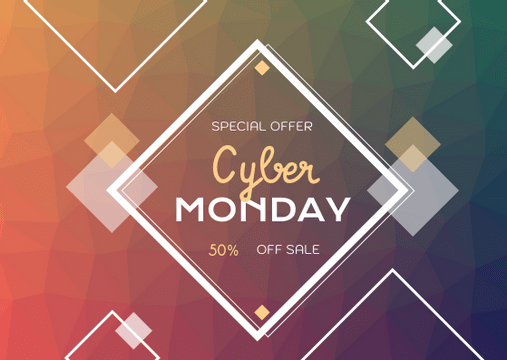 Rainbow Squares Cyber Monday Gift Card