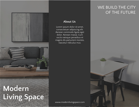Brochure template: Modern Living Space Brochure (Created by Visual Paradigm Online's Brochure maker)