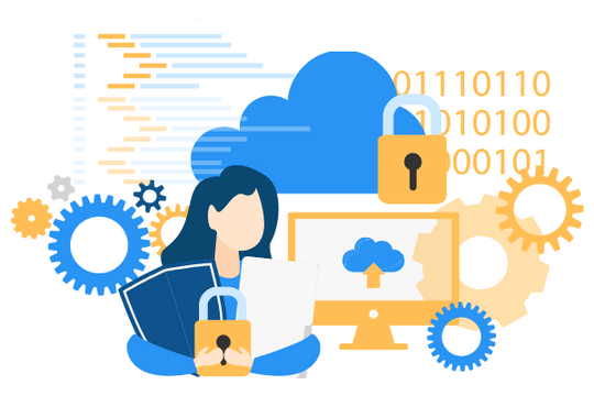 Technology Illustration template: Cloud Security Illustration (Created by Visual Paradigm Online's Technology Illustration maker)