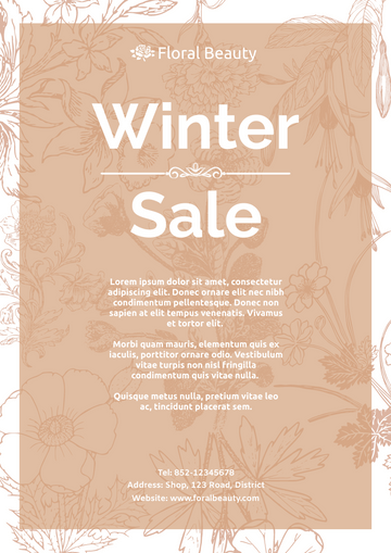 Beauty Products Company Winter Sale Flyer
