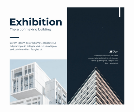 Editable facebookposts template:Architecture Exhibition Facebook Post