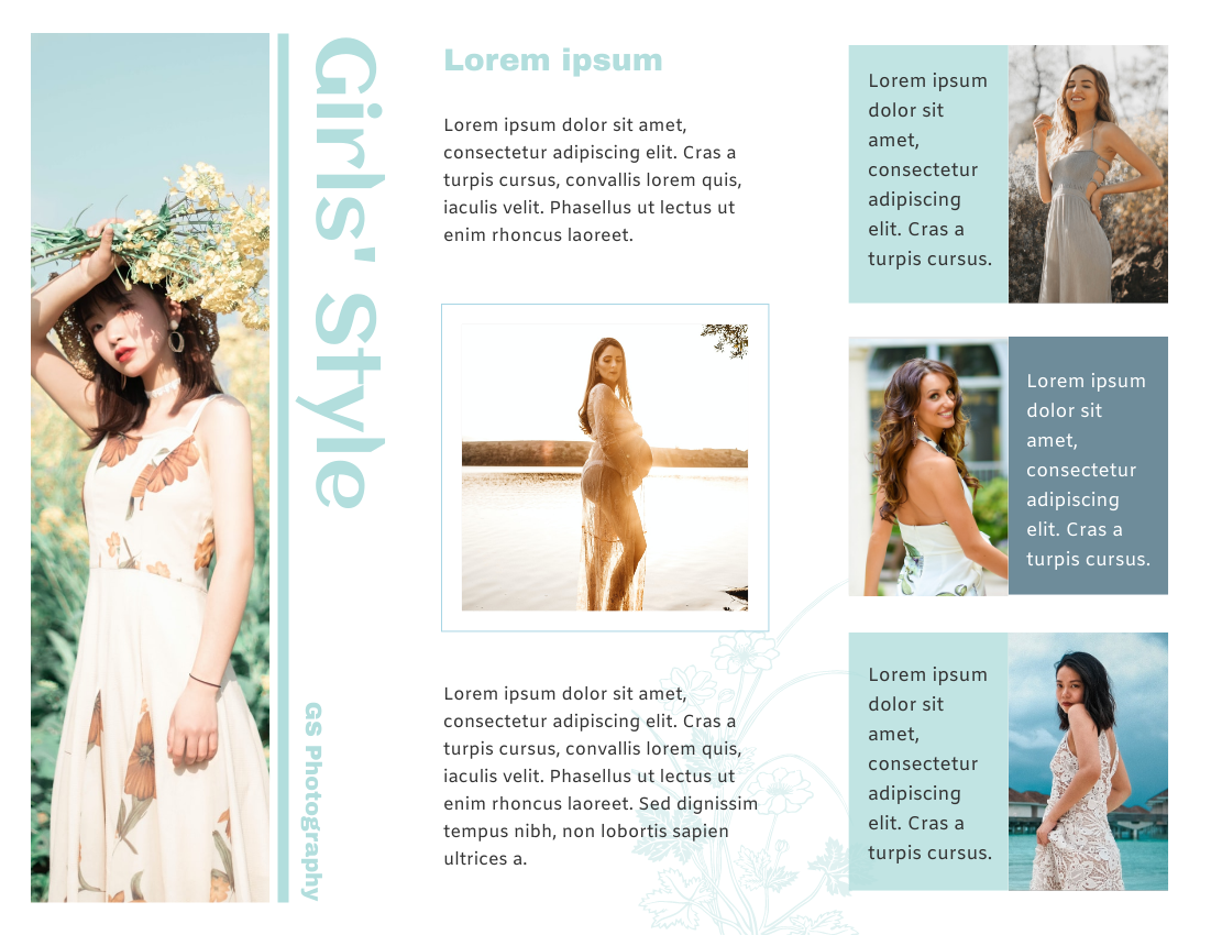 Brochure template: Women's Photography Brochure (Created by InfoART's Brochure maker)