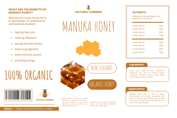 Simple Manuka Honey Label