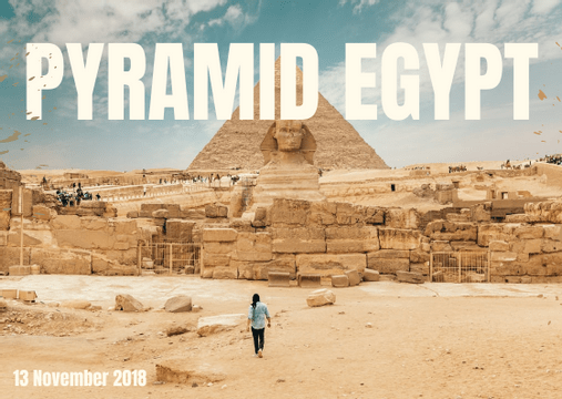 Postcard template: Pyramid Egypt Postcard (Created by Visual Paradigm Online's Postcard maker)