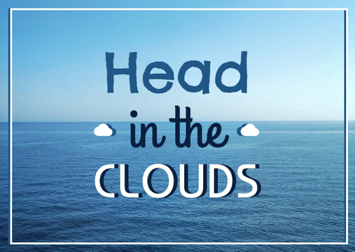 Postcard template: Head In The Cloud Postcard (Created by Visual Paradigm Online's Postcard maker)