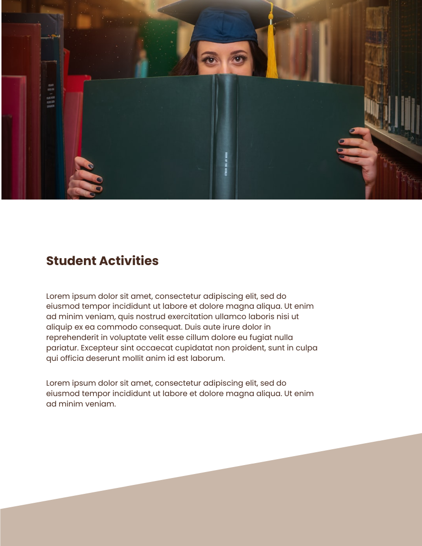 Catalog template: College Course Catalog (Created by Visual Paradigm Online's Catalog maker)