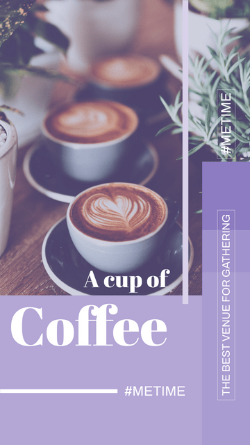 Editable instagramstories template:Luxury Coffee Instagram Story
