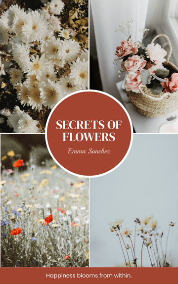 Editable bookcovers template:Secrets Of Flowers Book Cover