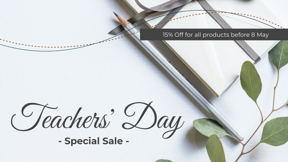 Twitter Post template: Teachers' Day Special Sale Twitter Post (Created by Visual Paradigm Online's Twitter Post maker)
