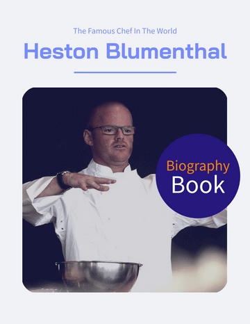 Biography 模板。 Heston Blumenthal Biography (由 Visual Paradigm Online 的Biography軟件製作)