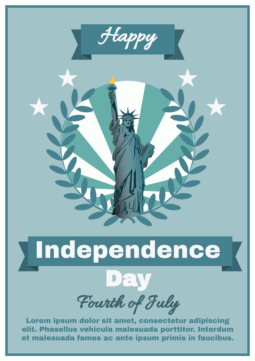 Happy Independence Day Statue of Liberty Flyer