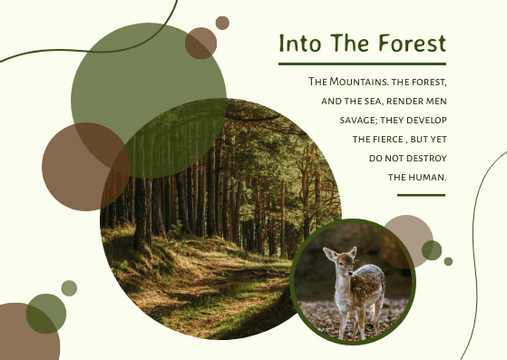 Postcard template: Into The Forest Postcard (Created by Visual Paradigm Online's Postcard maker)