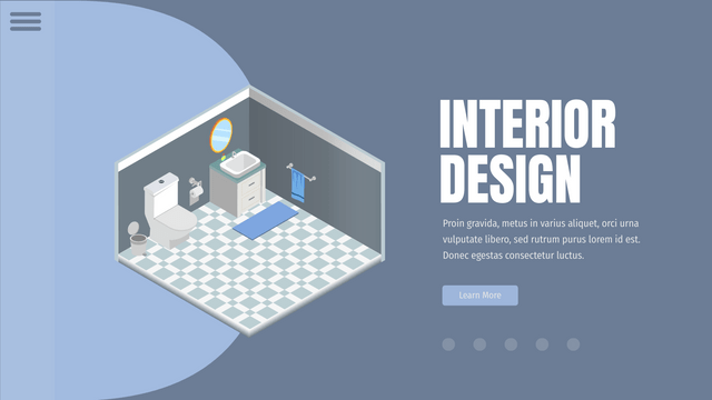 Isometric Diagram template: Interior Design Bathroom (Created by Visual Paradigm Online's Isometric Diagram maker)