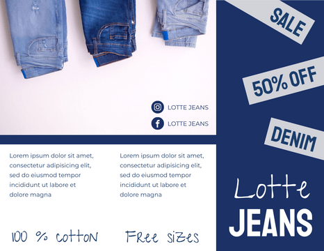 Brochure template: Jeans Brochure (Created by Visual Paradigm Online's Brochure maker)