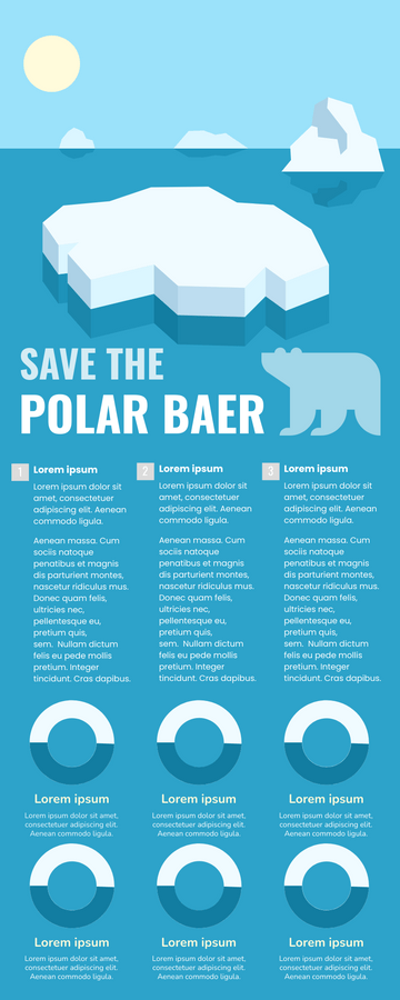 Infographic template: Save The Polar Bear Infographic (Created by Visual Paradigm Online's Infographic maker)