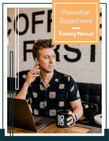 Training Manual template: Promotion Department Training Manual (Created by InfoART's  marker)