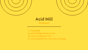 Business Card template: Audio Pro Business Cards (Created by InfoART's Business Card maker)