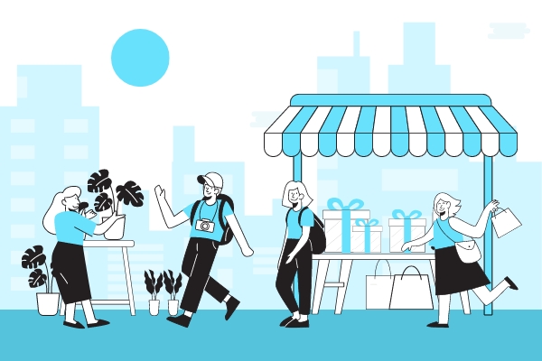 Business Illustration template: Pop-up Retail (Created by Visual Paradigm Online's Business Illustration maker)