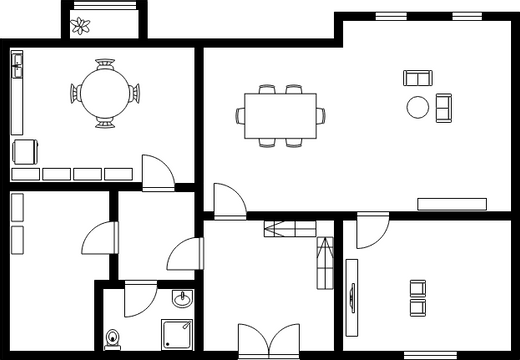 Floor Plan template: Sample Floorplan (Created by Visual Paradigm Online's Floor Plan maker)