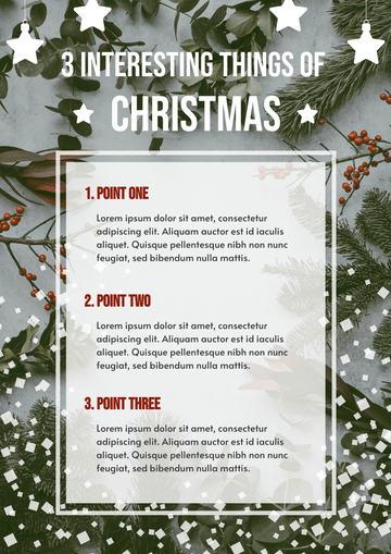 Editable flyers template:3 Interesting Things Of Christmas Flyer