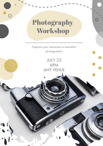 Flyer template: Photography Workshop Flyer (Created by Visual Paradigm Online's Flyer maker)